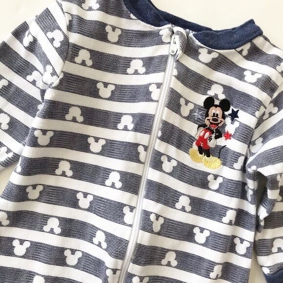 Disney Mickey Mouse zipper footed sleeper 3-6m - Picture 2 of 4